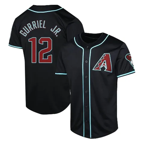 Men's Arizona Diamondbacks ＃12 Lourdes Gurriel Jr. Black Limited Alternate Jersey