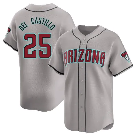 Men's Arizona Diamondbacks ＃25 Adrian Del Castillo Gray Limited Away Jersey
