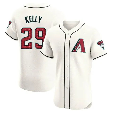 Men's Arizona Diamondbacks ＃29 Merrill Kelly Cream Elite Home Patch Jersey