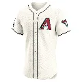 Men's Arizona Diamondbacks ＃37 Kevin Ginkel Cream Elite Home Patch Jersey