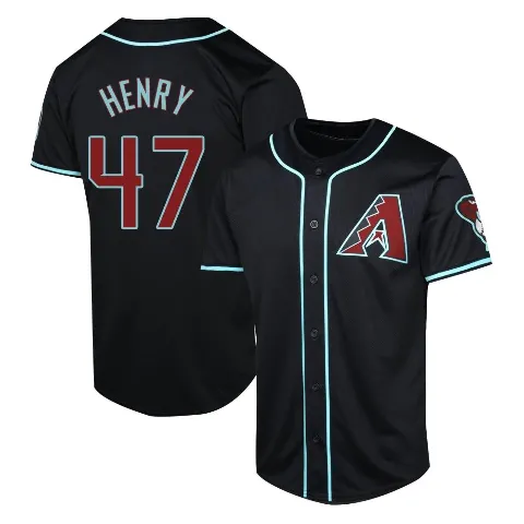 Men's Arizona Diamondbacks ＃47 Tommy Henry Black Limited Alternate Jersey