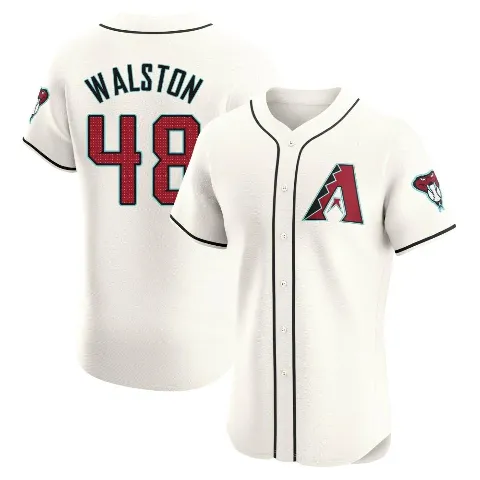 Men's Arizona Diamondbacks ＃48 Blake Walston Cream Elite Home Jersey