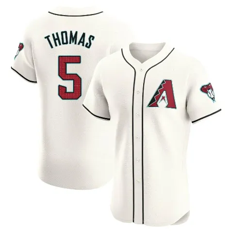 Men's Arizona Diamondbacks ＃5 Alek Thomas Cream Elite Home Jersey