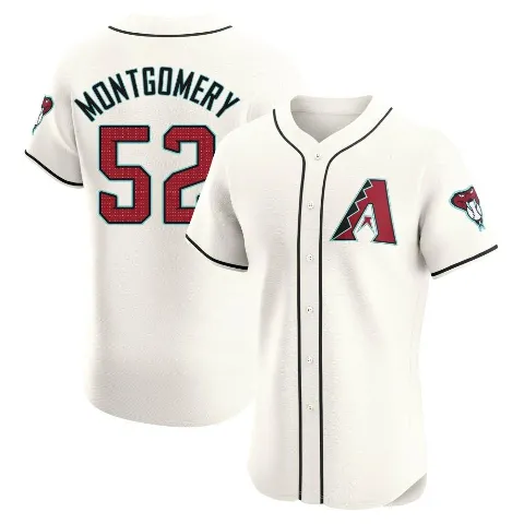 Men's Arizona Diamondbacks ＃52 Jordan Montgomery Cream Elite Home Jersey