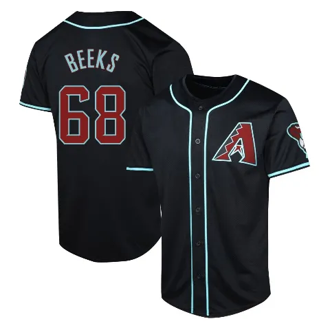 Men's Arizona Diamondbacks ＃68 Jalen Beeks Black Limited Alternate Jersey