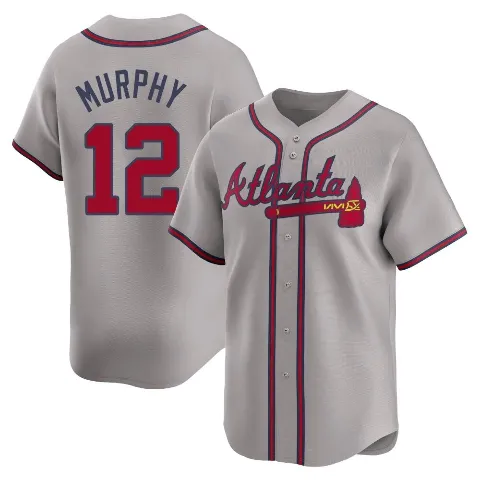 Men's Atlanta Braves ＃12 Sean Murphy Gray Limited Away Jersey