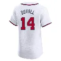 Men's Atlanta Braves ＃14 Adam Duvall White Elite Home Jersey