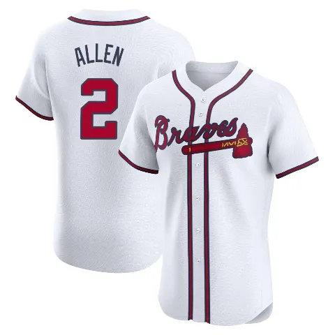 Men's Atlanta Braves ＃2 Nick Allen White Elite Home Jersey