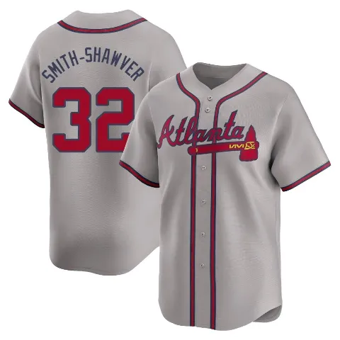 Men's Atlanta Braves ＃32 AJ Smith-Shawver Gray Limited Away Jersey