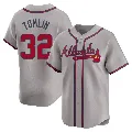 Men's Atlanta Braves ＃32 Josh Tomlin Gray Limited Away Jersey