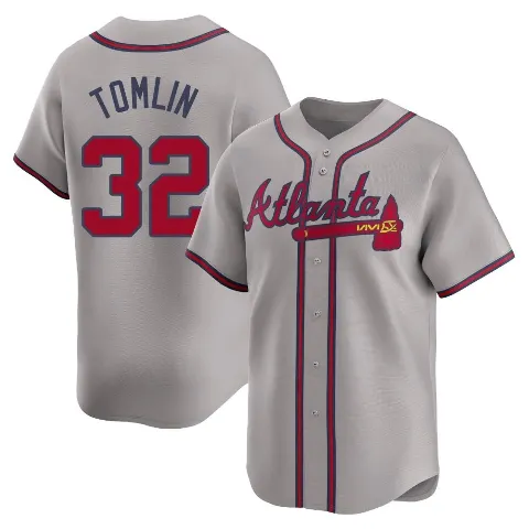 Men's Atlanta Braves ＃32 Josh Tomlin Gray Limited Away Jersey