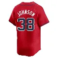 Men's Atlanta Braves ＃38 Pierce Johnson Red Limited Alternate Jersey