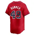 Men's Atlanta Braves ＃49 Aaron Bummer Red Limited Alternate Jersey