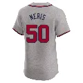Men's Atlanta Braves ＃50 Hector Neris Gray Elite Road Jersey