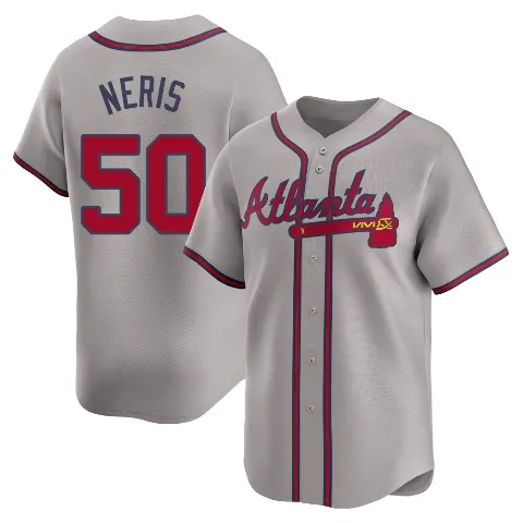 Men's Atlanta Braves ＃50 Hector Neris Gray Limited Away Jersey