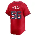 Men's Atlanta Braves ＃56 Darren O'Day Red Limited Alternate Jersey