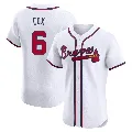 Men's Atlanta Braves ＃6 Bobby Cox White Elite Home Jersey