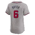 Men's Atlanta Braves ＃6 Clete Boyer Gray Elite Road Jersey