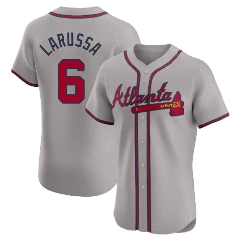 Men's Atlanta Braves ＃6 Tony Larussa Gray Elite Road Jersey