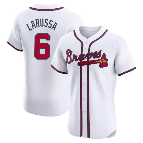 Men's Atlanta Braves ＃6 Tony Larussa White Elite Home Jersey