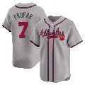 Men's Atlanta Braves ＃7 Jurickson Profar Gray Limited Away Jersey