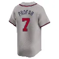 Men's Atlanta Braves ＃7 Jurickson Profar Gray Limited Away Jersey