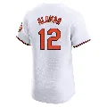 Men's Baltimore Orioles ＃12 Roberto Alomar White Elite Home Jersey