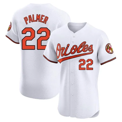 Men's Baltimore Orioles ＃22 Jim Palmer White Elite Home Jersey