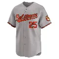 Men's Baltimore Orioles ＃25 Don Baylor Gray Limited Road Jersey