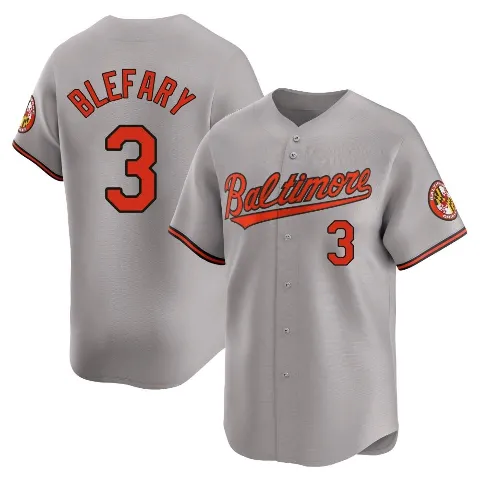 Men's Baltimore Orioles ＃3 Curt Blefary Gray Limited Road Jersey