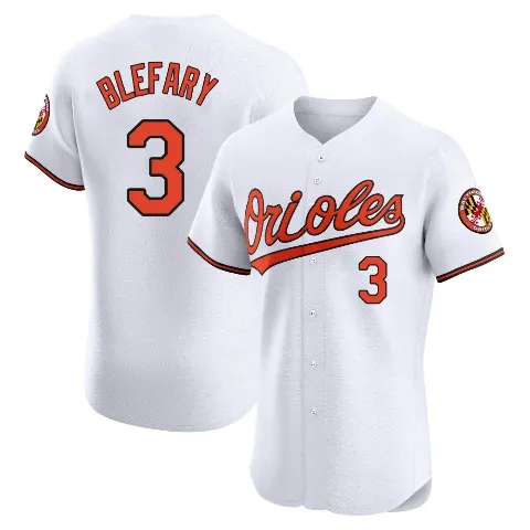 Men's Baltimore Orioles ＃3 Curt Blefary White Elite Home Jersey