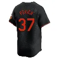 Men's Baltimore Orioles ＃37 Cade Povich Black Limited Alternate Jersey