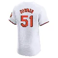 Men's Baltimore Orioles ＃51 Matt Bowman White Elite Home Jersey