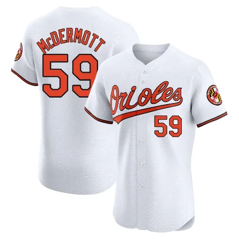 Men's Baltimore Orioles ＃59 Chayce McDermott White Elite Home Jersey
