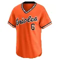 Men's Baltimore Orioles ＃6 Ryan Mountcastle Orange Limited Cooperstown Collection Jersey