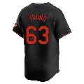 Men's Baltimore Orioles ＃63 Brandon Young Black Limited Alternate Jersey