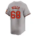 Men's Baltimore Orioles ＃68 Tyler Wells Gray Limited Road Jersey