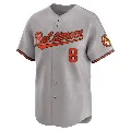 Men's Baltimore Orioles ＃8 Cal Ripken Gray Limited Road Jersey