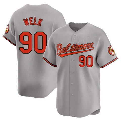 Men's Baltimore Orioles ＃90 Toby Welk Gray Limited Road Jersey