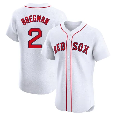 Men's Boston Red Sox ＃2 Alex Bregman White Elite Home Jersey