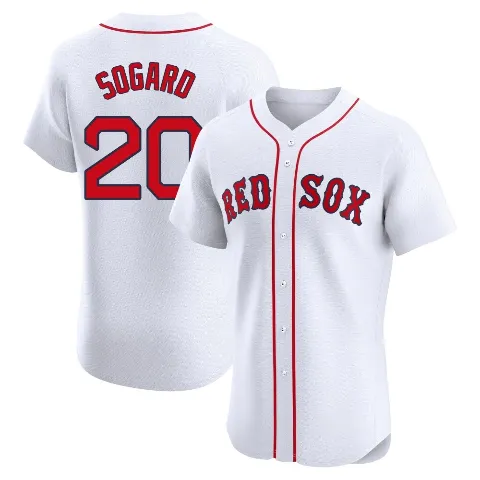 Men's Boston Red Sox ＃20 Nick Sogard White Elite Home Jersey