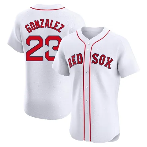 Men's Boston Red Sox ＃23 Romy Gonzalez White Elite Home Jersey