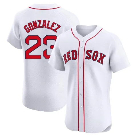 Men's Boston Red Sox ＃23 Romy Gonzalez White Elite Home Patch Jersey