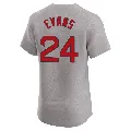 Men's Boston Red Sox ＃24 Dwight Evans Gray Elite Road Jersey