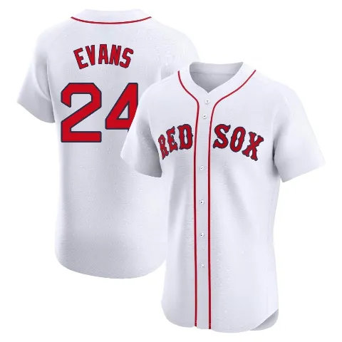 Men's Boston Red Sox ＃24 Dwight Evans White Elite Home Jersey