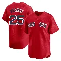 Men's Boston Red Sox ＃25 Steve Pearce Red Limited Alternate Jersey