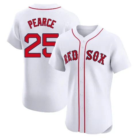 Men's Boston Red Sox ＃25 Steve Pearce White Elite Home Jersey