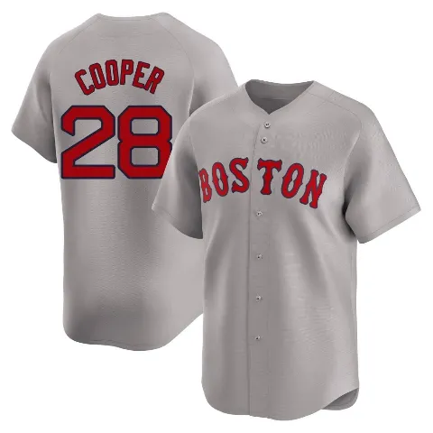 Men's Boston Red Sox ＃28 Garrett Cooper Gray Limited Away Jersey