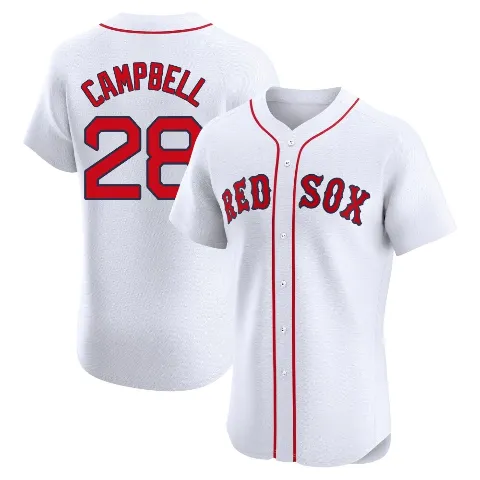Men's Boston Red Sox ＃28 Kristian Campbell White Elite Home Jersey