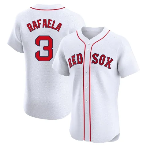 Men's Boston Red Sox ＃3 Ceddanne Rafaela White Elite Home Jersey